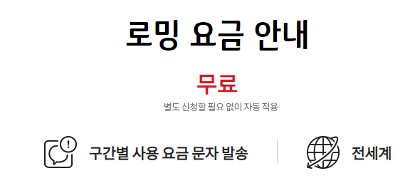 KT 로밍 신청 기본 자동 로밍