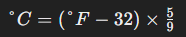 화씨에서 섭씨로 변환 공식