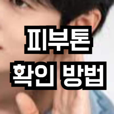 남자 피부톤 확인 방법